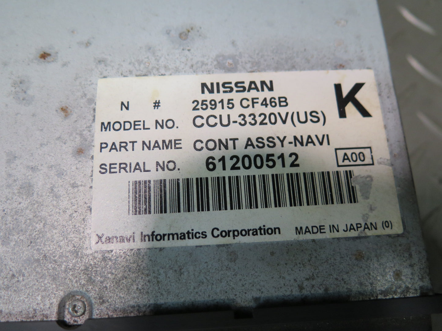 07-09 Nissan 350Z Z33 Navigation Navi DVD Player 25915-CF46B OEM