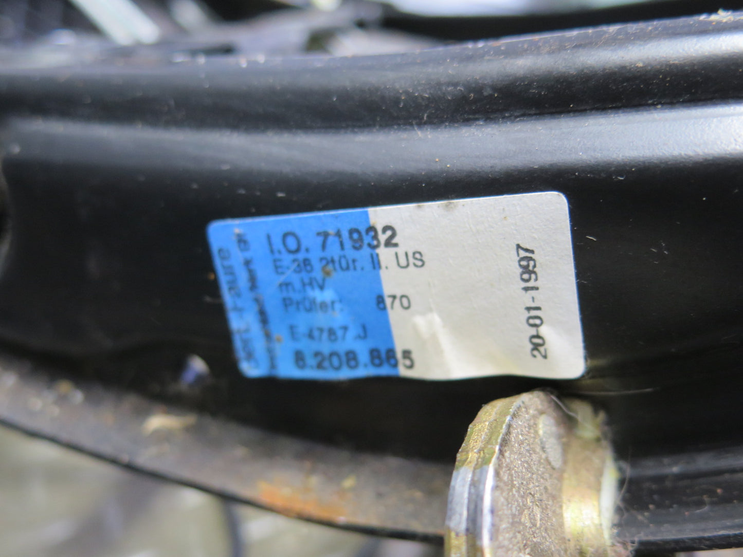 94-99 BMW E36 318i 318ti Front Left Seat Lower Frame Track Rail OEM