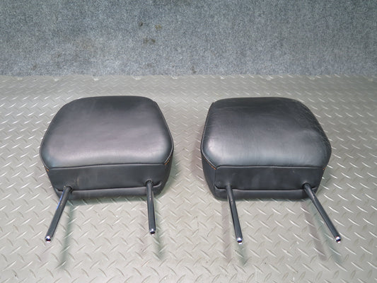 07-09 Nissan 350Z Z33 Conv Front Left & Right Leather Headrest Black Set OEM
