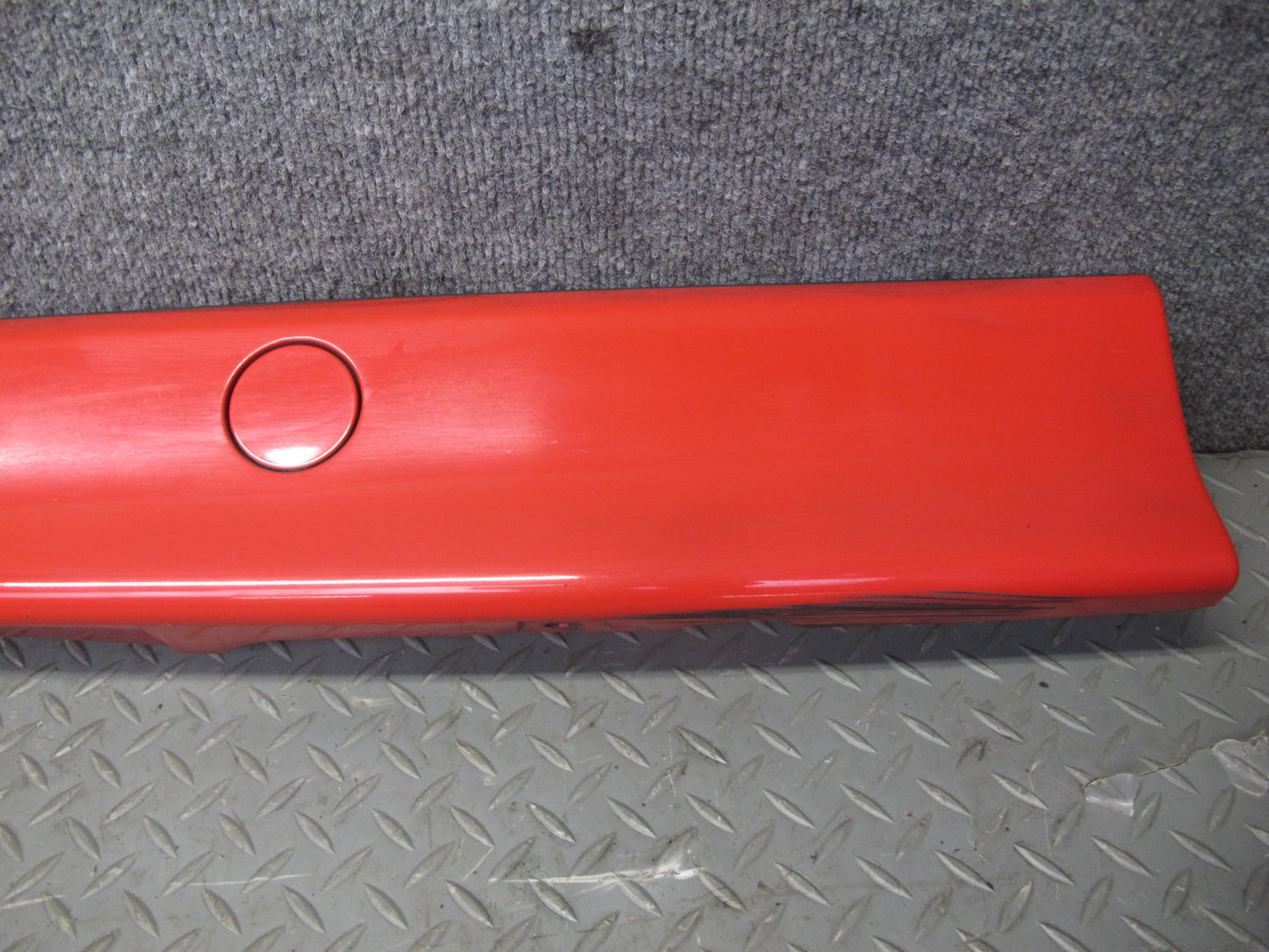 95-99 BMW E36 318ti Compact Set of 2 Side Skirt Rocker Panel Molding RED OEM