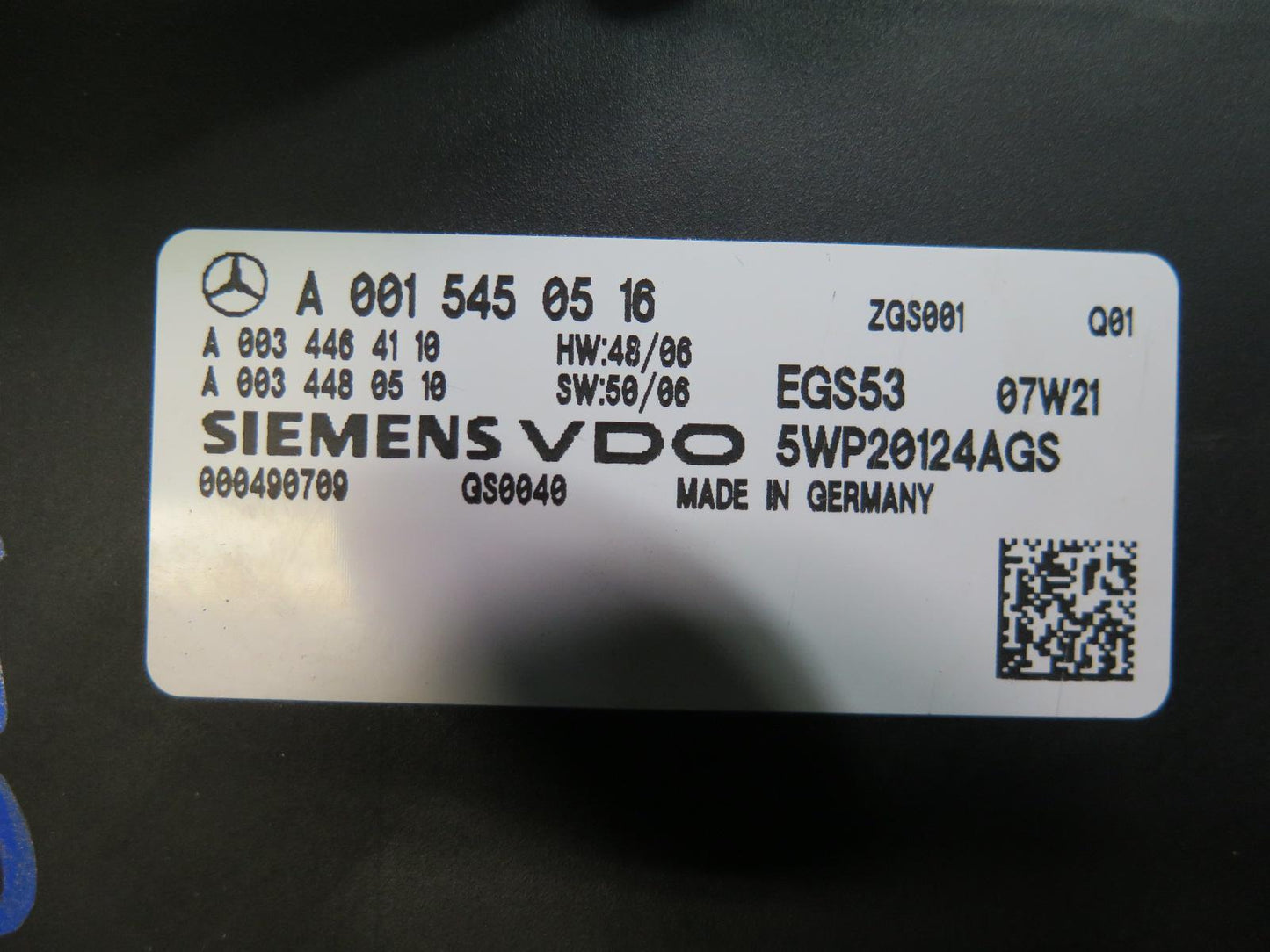 07-08 Mercedes R230 SL55 AMG TCM TCU Transmission Control Module OEM
