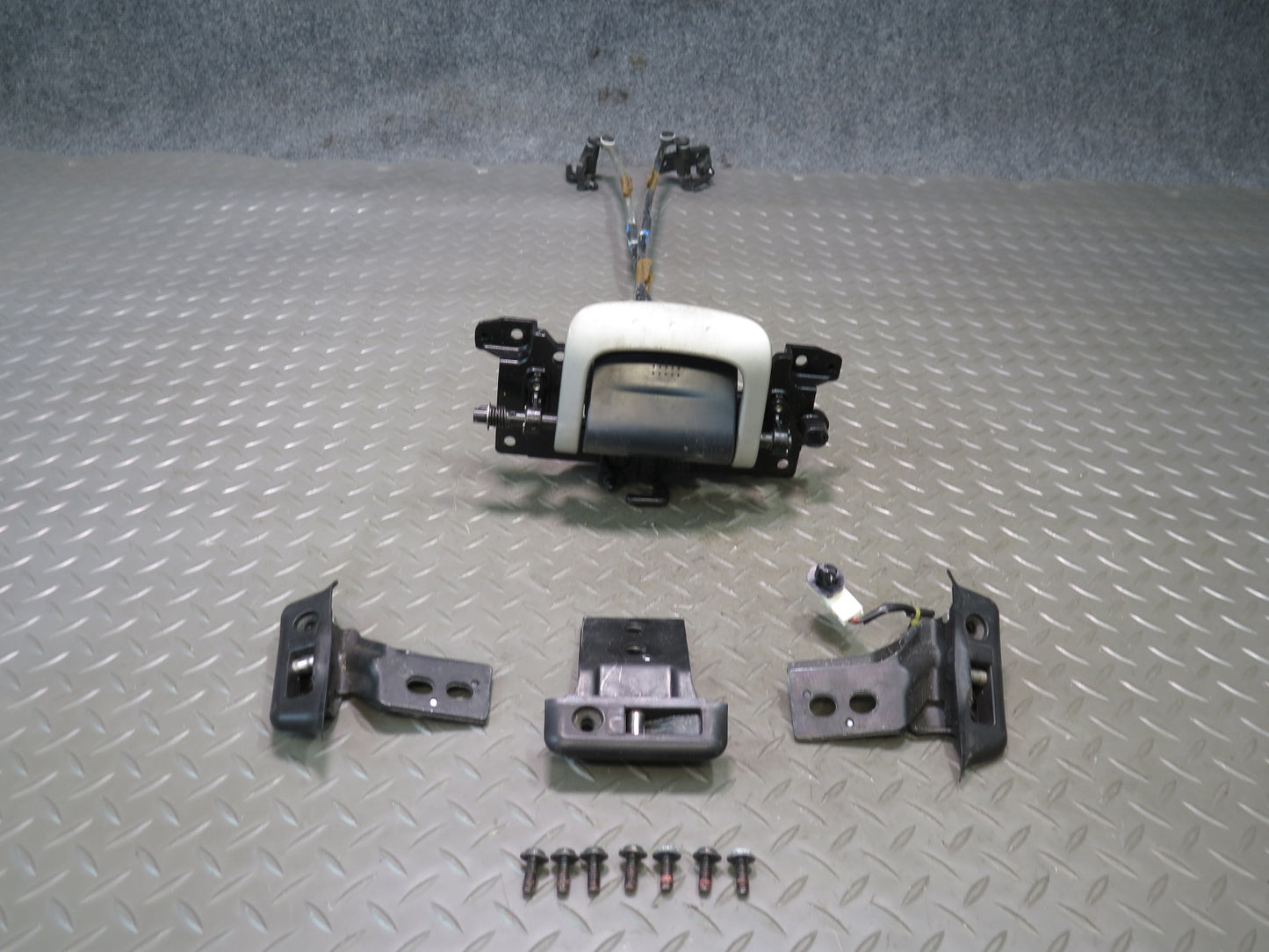 07-09 Nissan 350Z Convertible Roof Pull Down Handle w Lock Latch Striker Set OEM