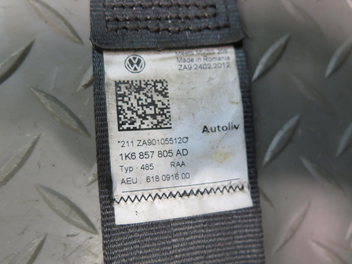 12-13 VOLKSWAGEN VW GOLF R MK6 REAR LEFT RIGHT SIDE SEATBELT RETRACTOR SET OEM