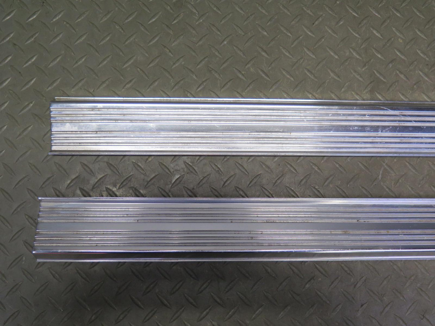 83-89 BMW E24 633CSi 635CSi Set of 2 Left & Right Door Chrome Scuff Sill OEM