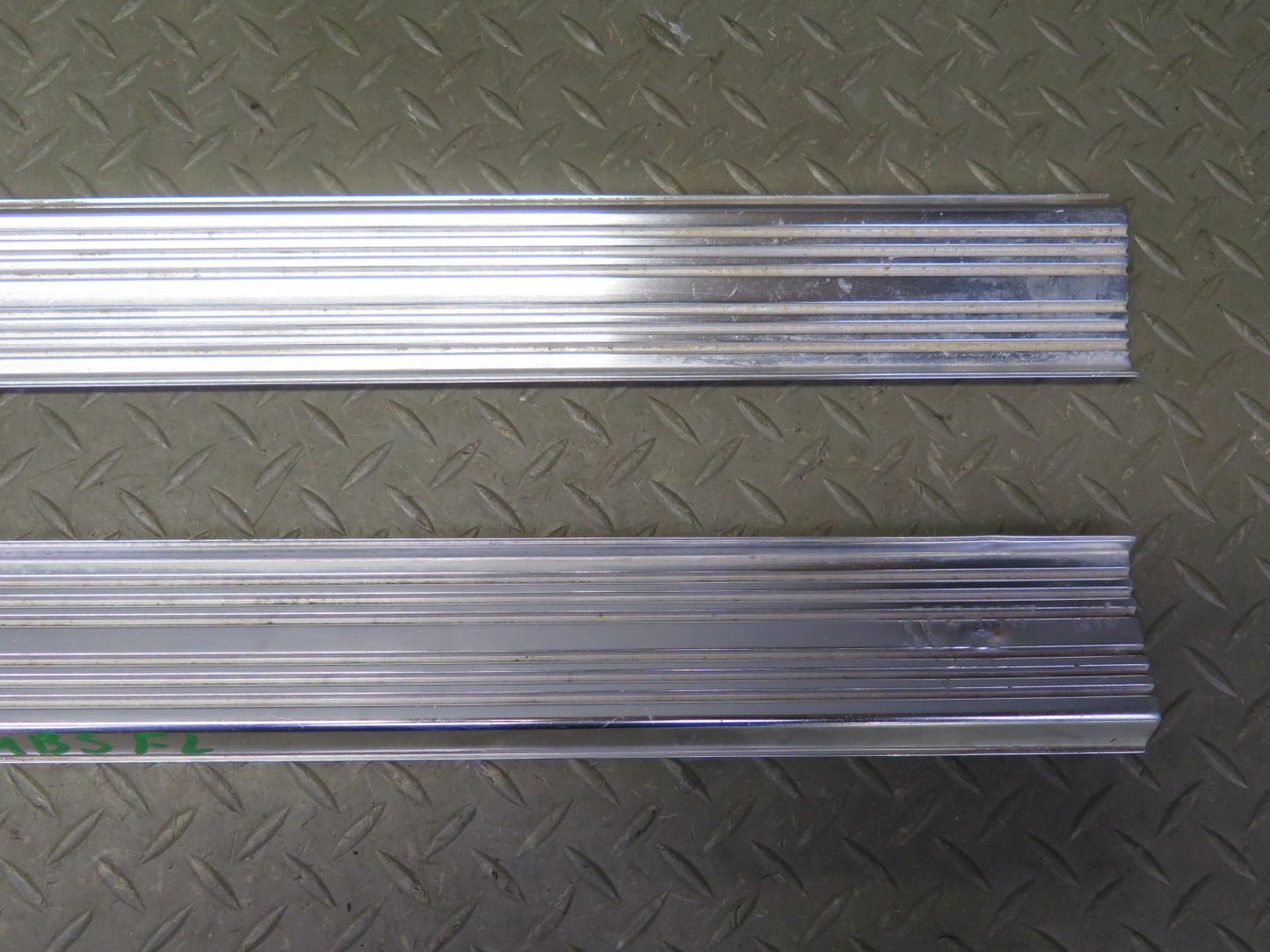 83-89 BMW E24 633CSi 635CSi Set of 2 Left & Right Door Chrome Scuff Sill OEM