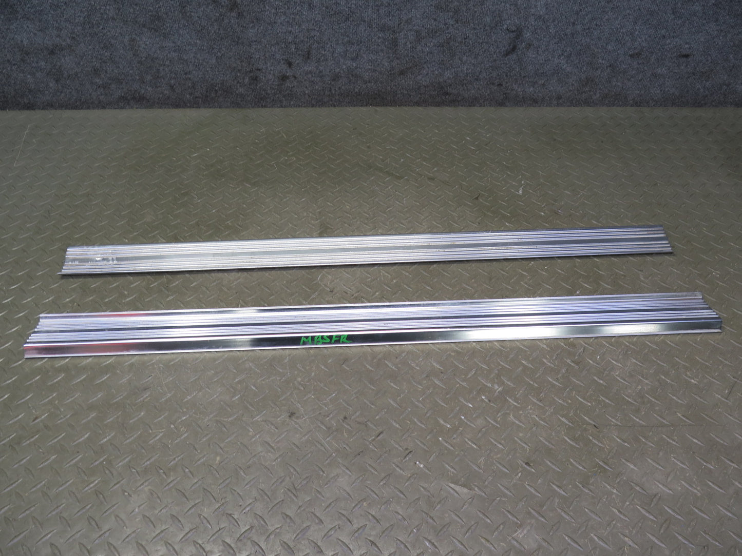 83-89 BMW E24 633CSi 635CSi Set of 2 Left & Right Door Chrome Scuff Sill OEM