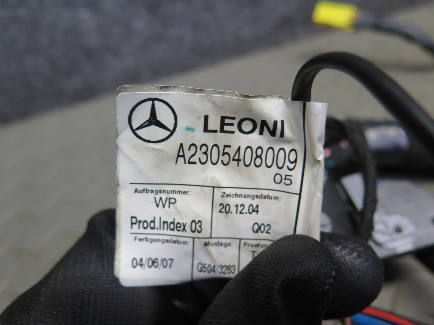 03-08 Mercedes R230 SL55 AMG Battery Stabilization Load Module w Wiring OEM