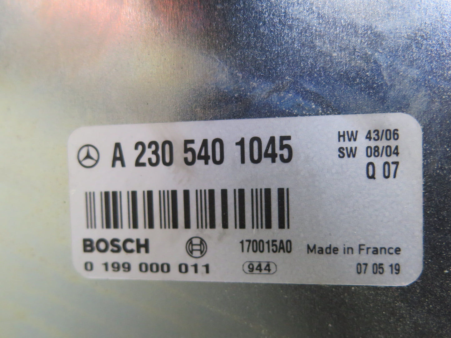 03-08 Mercedes R230 SL55 AMG Battery Stabilization Load Module w Wiring OEM