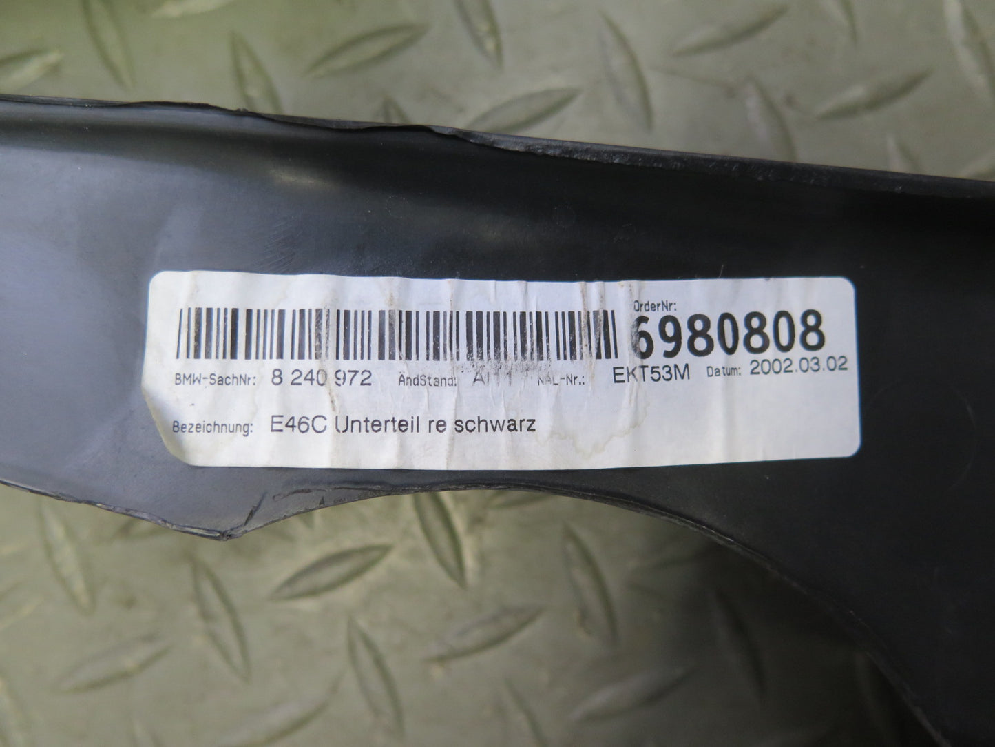 2001-2006 BMW E46 M3 Convertible Rear Right Quarter Interior Trim Panel Set