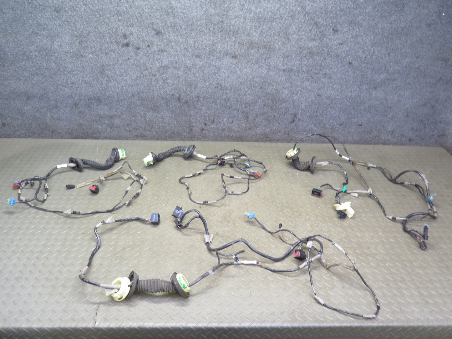 2003-2007 Hummer H2 Front & Rear Left Right Side Door Wiring Wire Harness Set