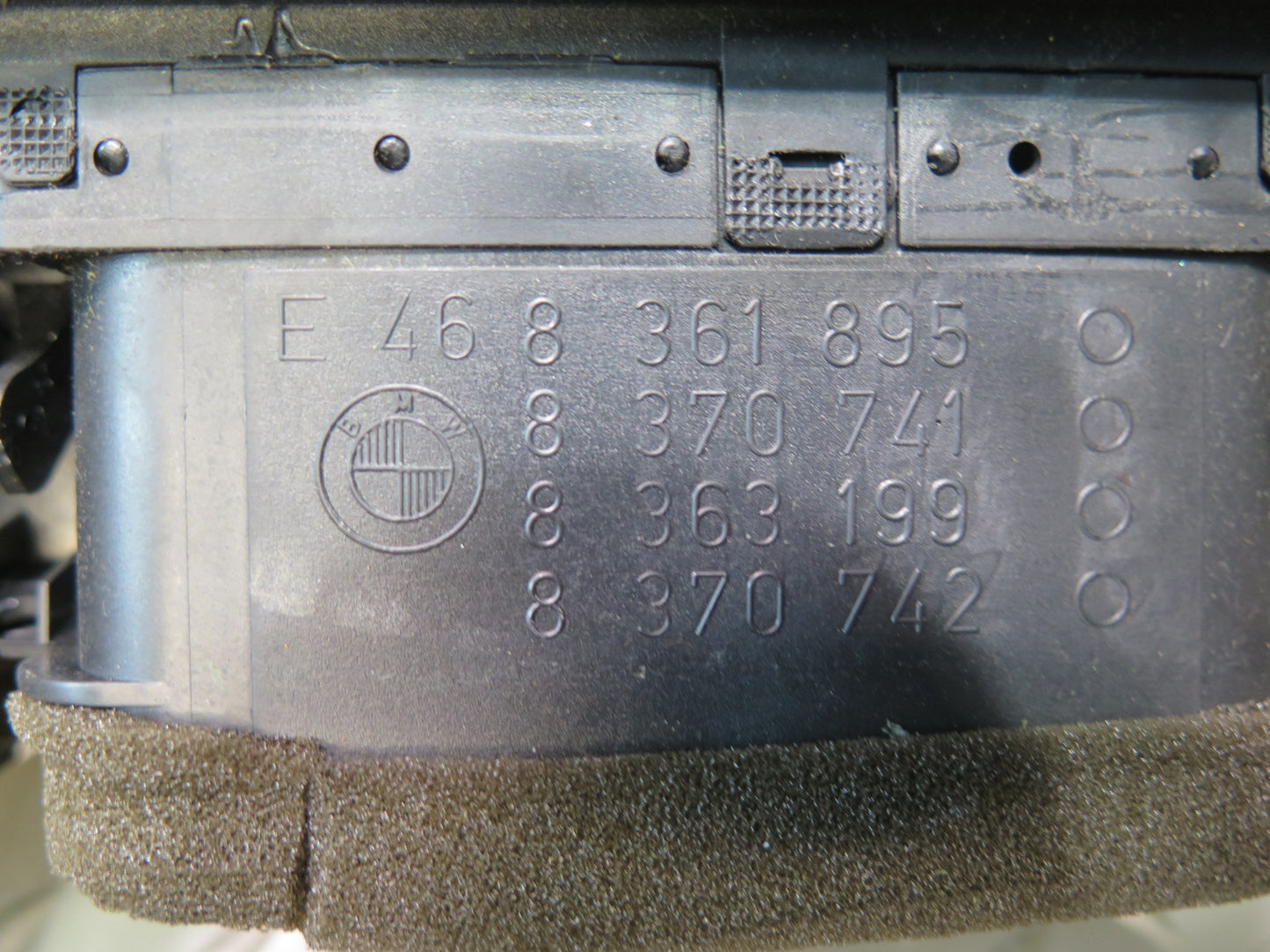 2001-2006 BMW E46 M3 3-SERIES Set of 3 Dash Front Left Center Right Air Vent