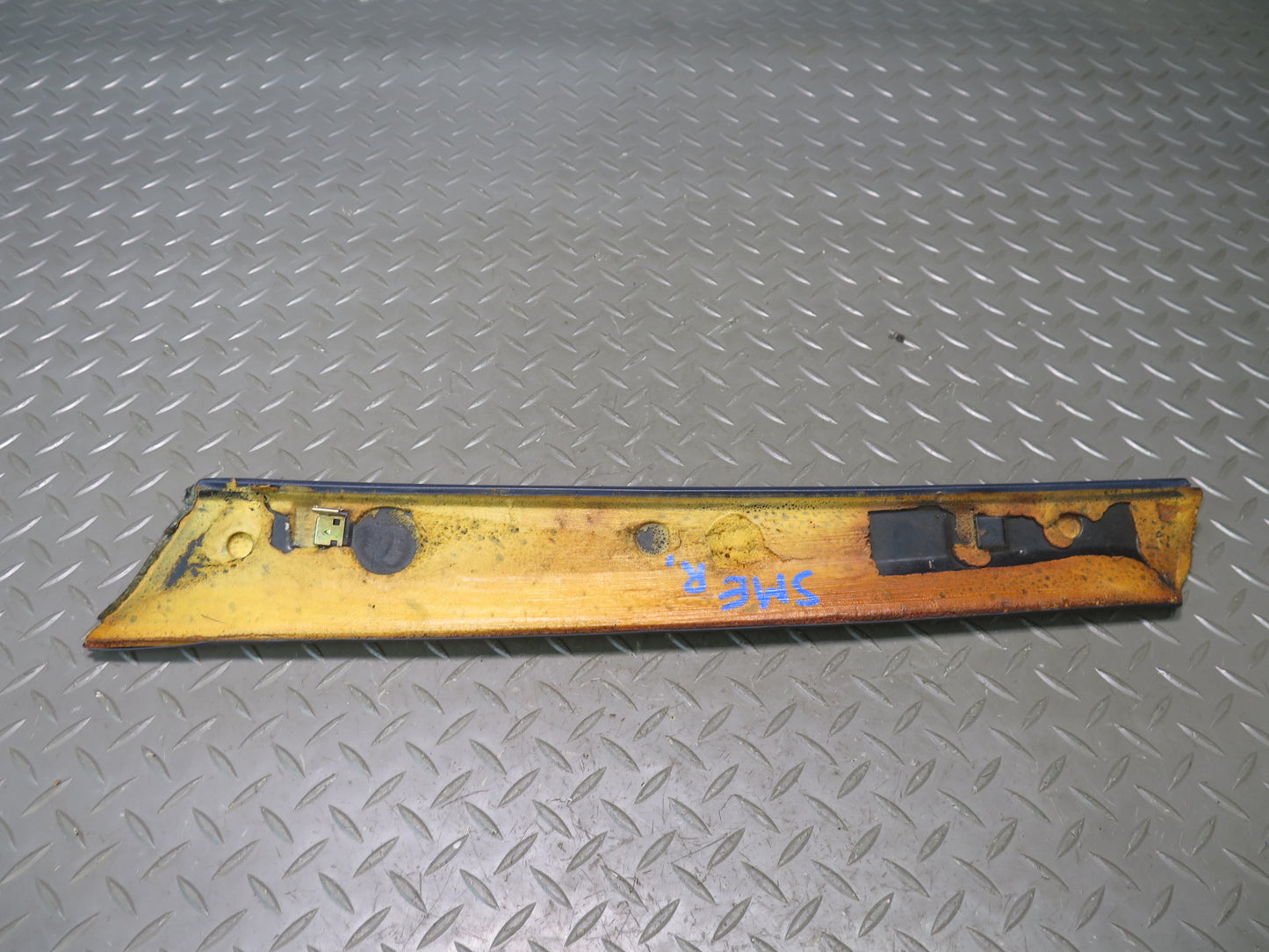 82-85 Mercedes W123 240D Left & Right Interior A Pillar Trim Cover Blue Set OEM