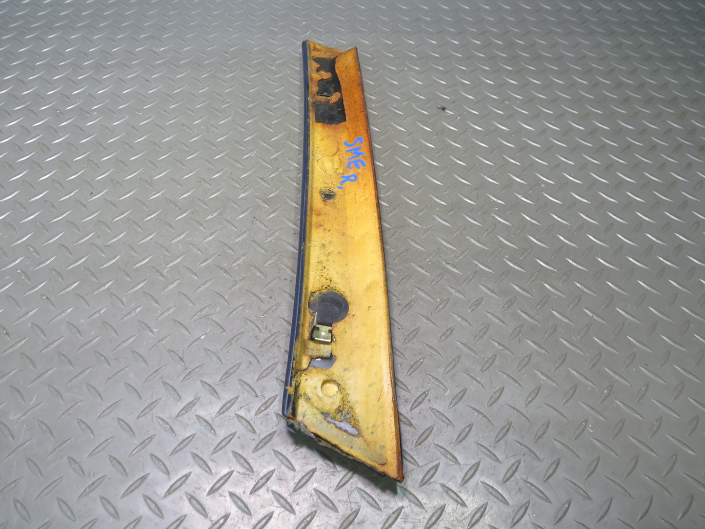 82-85 Mercedes W123 240D Left & Right Interior A Pillar Trim Cover Blue Set OEM