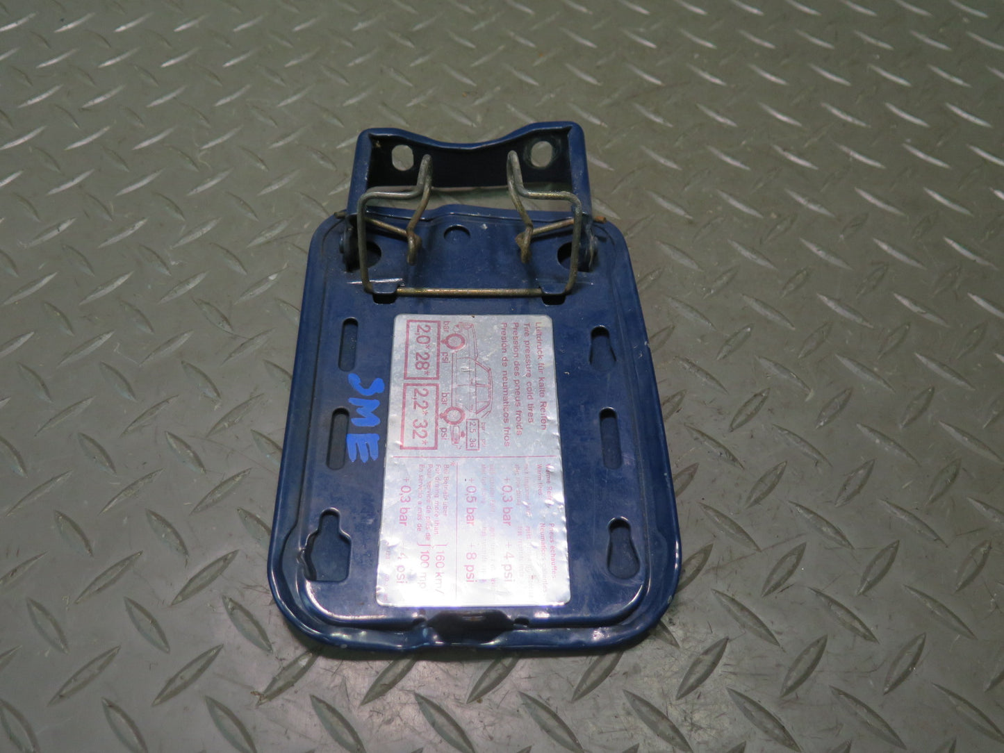 74-85 Mercedes W123 Fuel Tank Filler Door Lid Cover Blue OEM