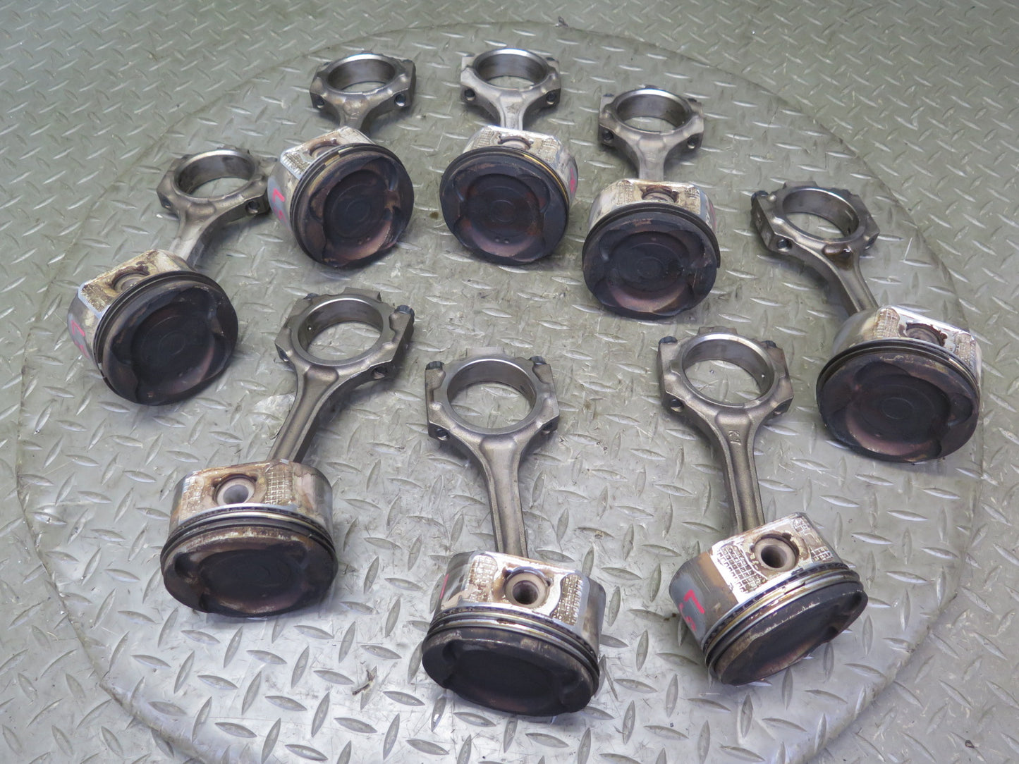 98-00 Lexus GS400 LS400 SC400 1UZFE Set of 8 Engine Piston Connecting Rod OEM