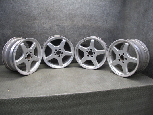 03-06 Mercedes R230 AMG Set of 4 18" R18 Alloy Wheel Rim 18x8.5/9.5J ET30/33 OEM