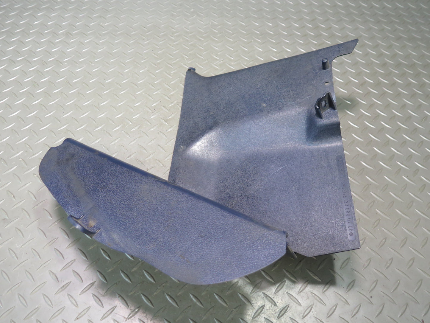 81-85 Mercedes W123 Set of 2 Front Left Lower Kick Foot Trim Cover Panel OEM