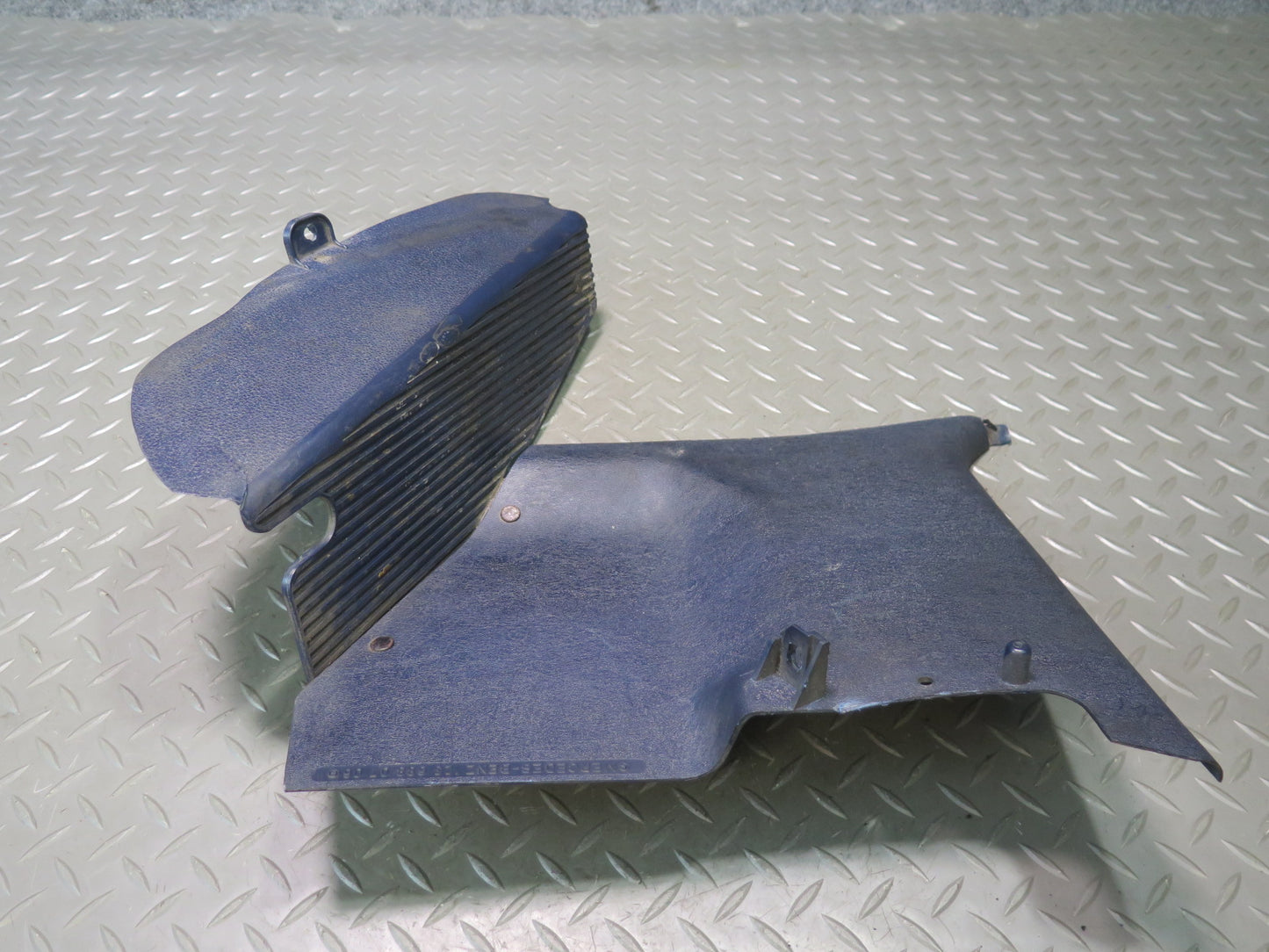 81-85 Mercedes W123 Set of 2 Front Left Lower Kick Foot Trim Cover Panel OEM