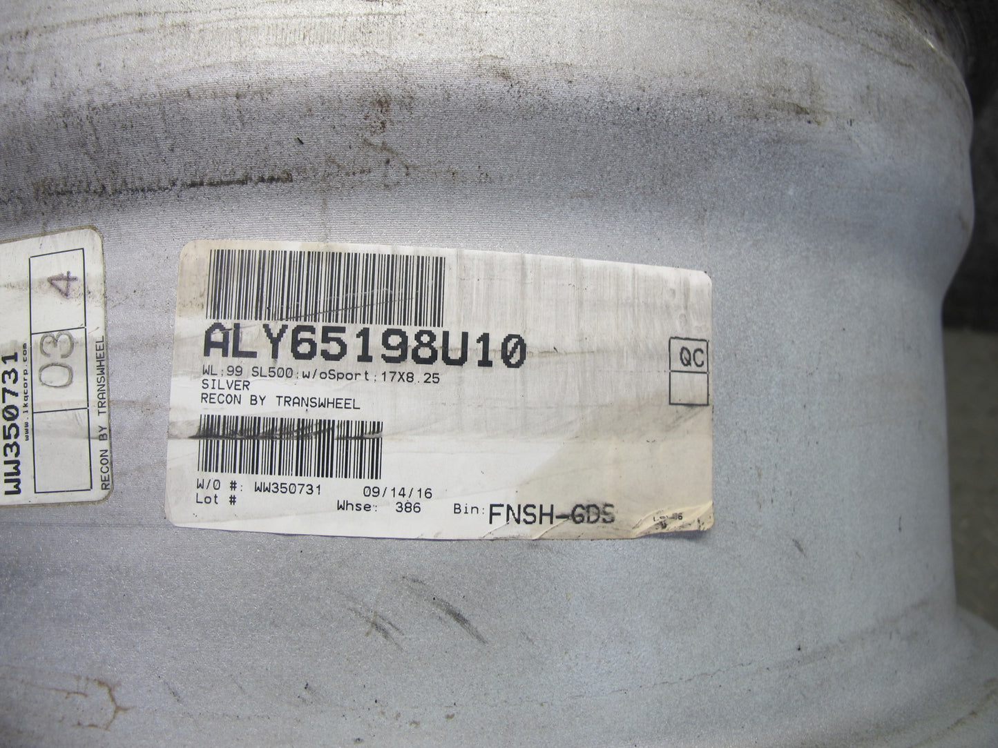 94-02 Mercedes R129 Sl-class  Alloy R17" Wheel Rim 17x8.25 ET34 1294011202 OEM