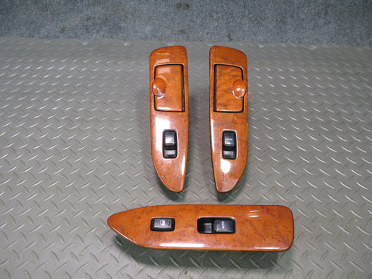 2003-2007 Lexus UZJ100L LX470 Front & Rear Door Window Switch Trim Set of 3