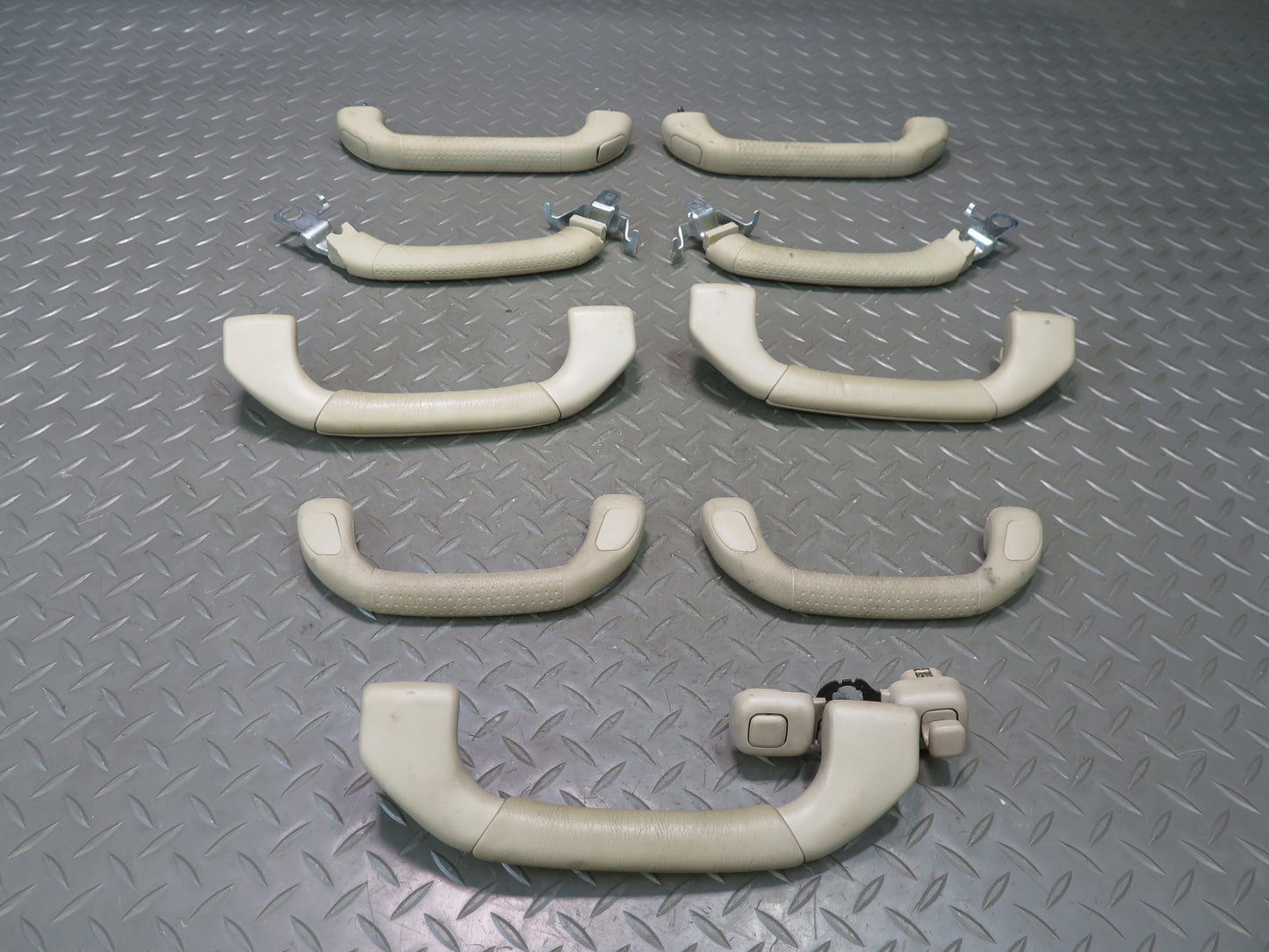 1998-2007 Lexus UZJ100L LX470 Interior Overhead Grab Handle Hook Set of 9