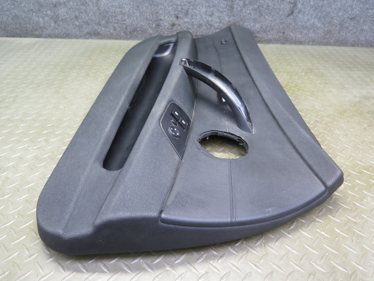 06-08 BMW E85 Z4 Front Left Interior Door Panel w Window Mirror Switch Black OEM