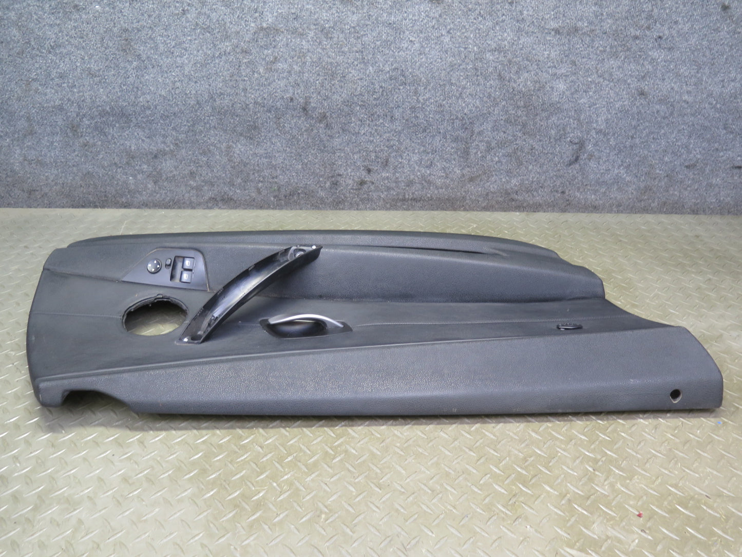 06-08 BMW E85 Z4 Front Left Interior Door Panel w Window Mirror Switch Black OEM
