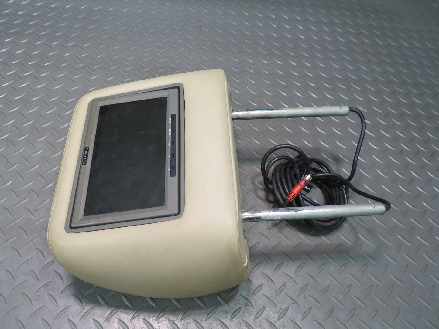 2003 Lexus UZJ100L LX470 Front Left & Right Seat Leather Headrest Screen Set