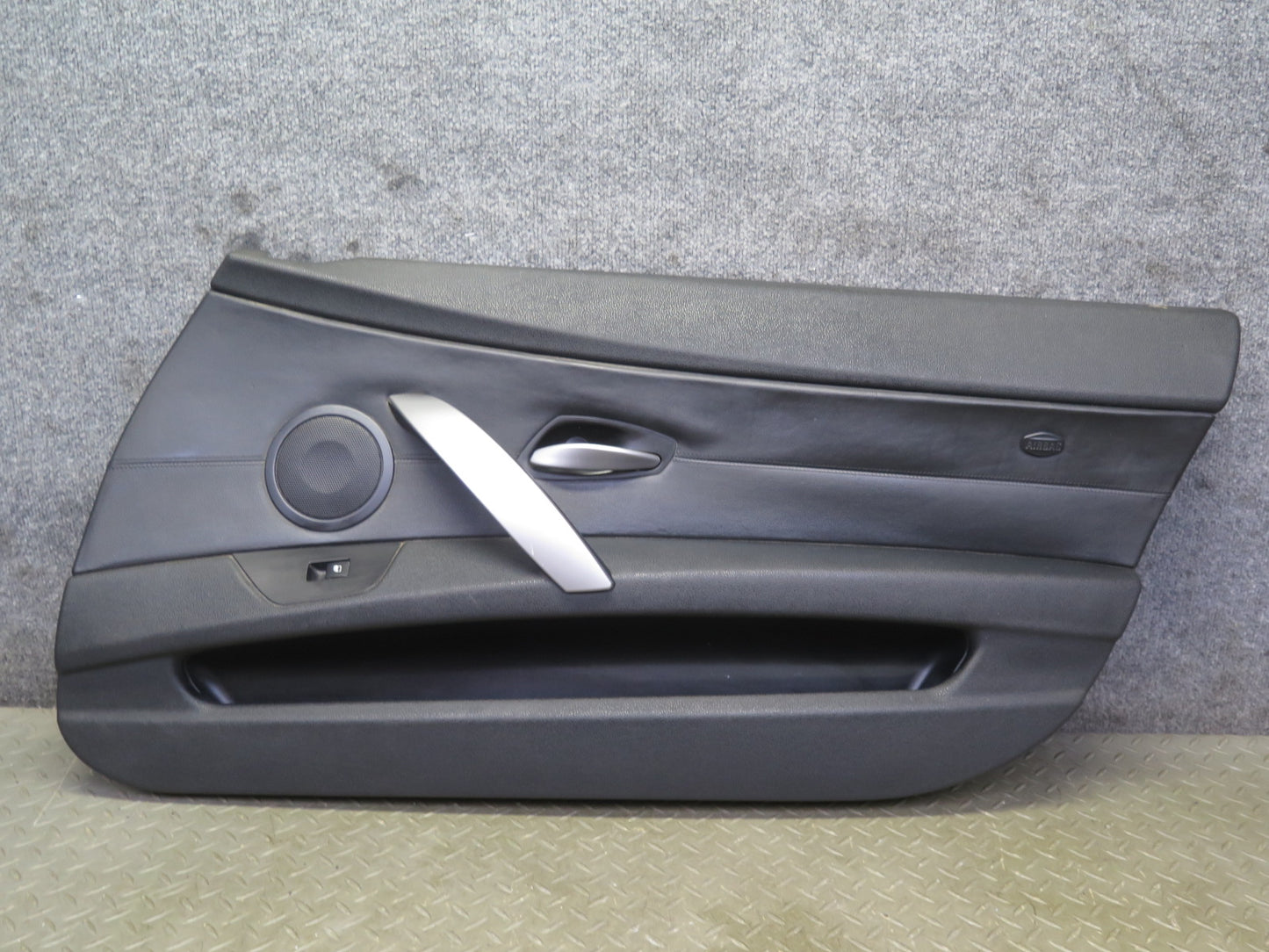 06-08 BMW E85 Z4 Front Right Interior Door Panel w Window Switch Black OEM