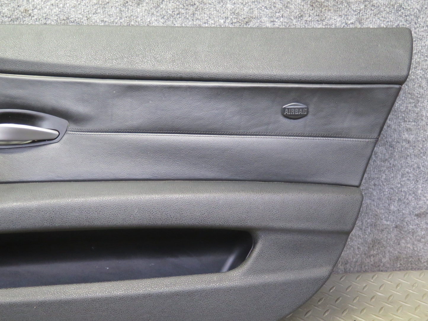06-08 BMW E85 Z4 Front Right Interior Door Panel w Window Switch Black OEM