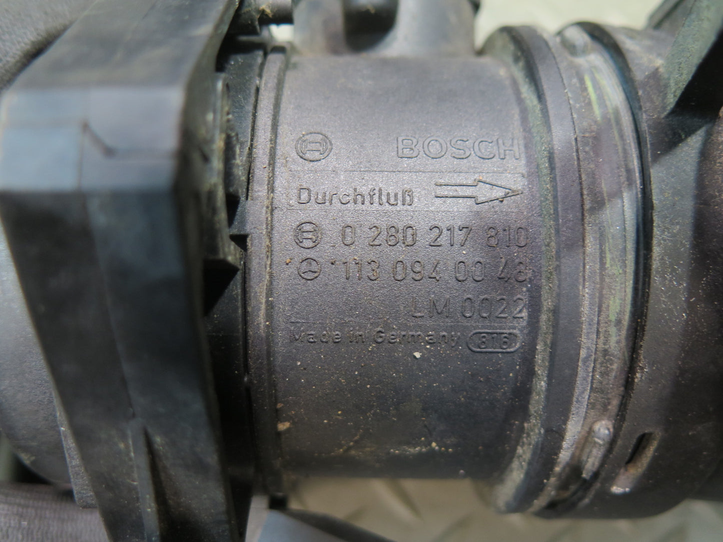 03-06 Mercedes R230 SL500 Mass Air Flow Meter MAF Sensor 1130940048 OEM