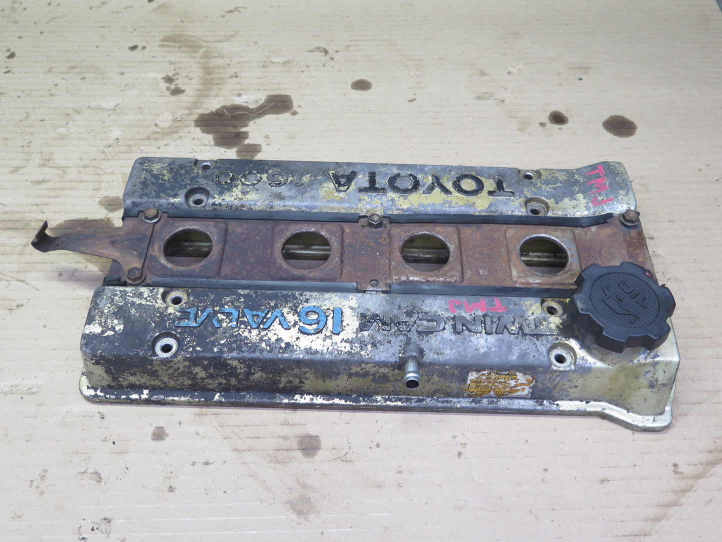 88-89 Toyota MR2 AW15 4AGELC NA Engine Valve Cover OEM