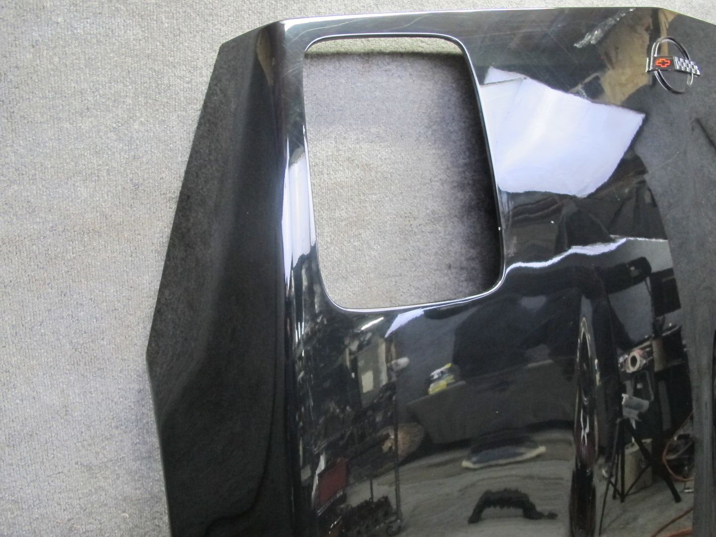 85-96 Chevrolet Corvette C4 Front Hood Bonnet Shell Panel Black OEM