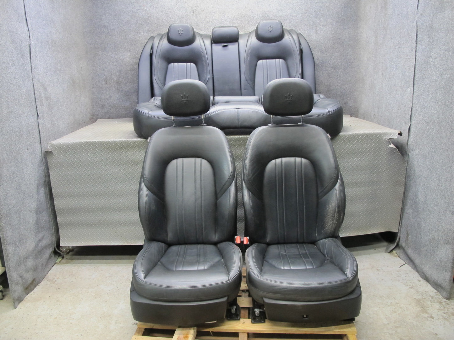 2014-2017 Maserati Ghibli M157 SQ4 Front & Rear Seat Set Leather Black