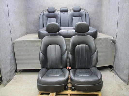 2014-2017 Maserati Ghibli M157 SQ4 Front & Rear Seat Set Leather Black