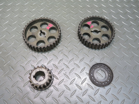 88-89 Toyota MR2 4AGELC NA Set of 4 Engine Crankshaft & Camshaft Timing Gear OEM
