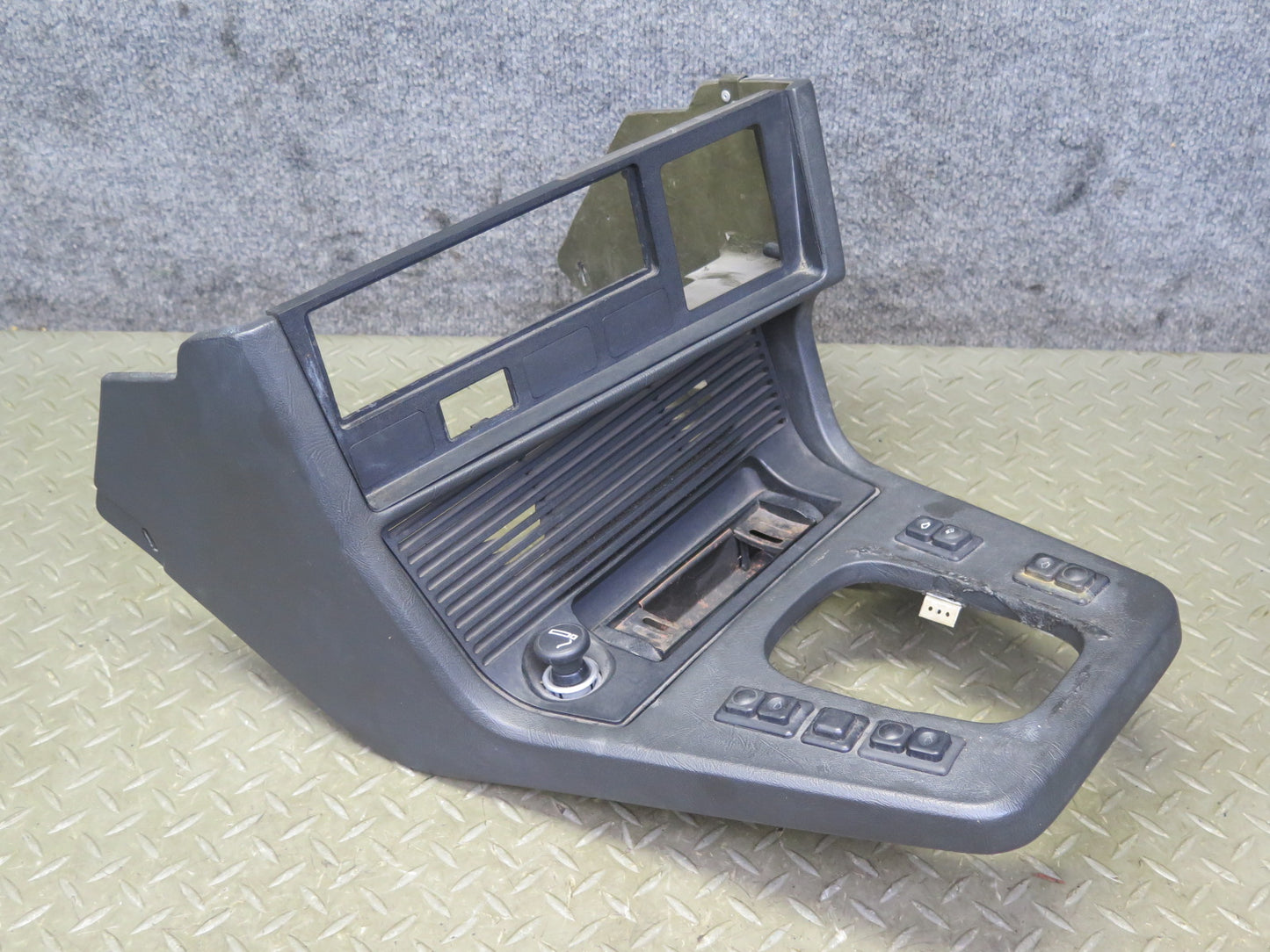 83-87 BMW E24 633CSI Dash Center Console Shifter Trim w Switch Black OEM