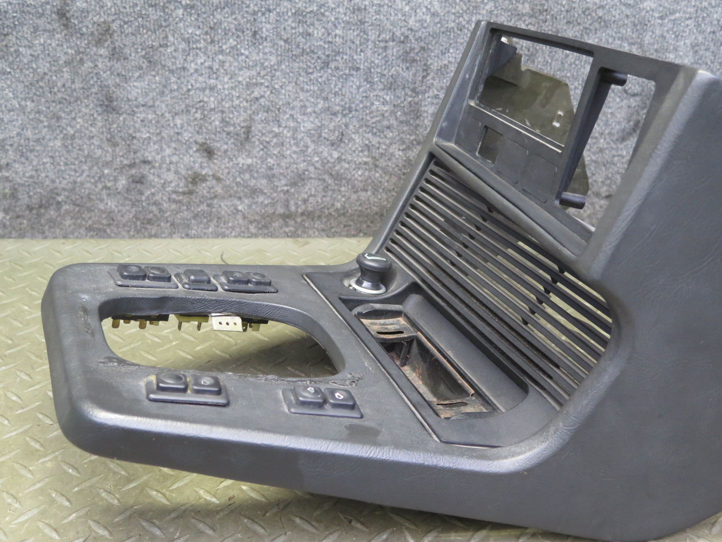 83-87 BMW E24 633CSI Dash Center Console Shifter Trim w Switch Black OEM