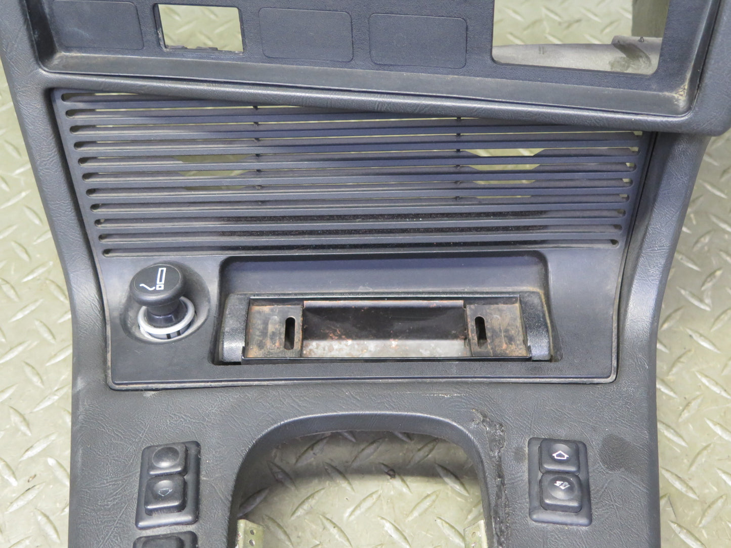 83-87 BMW E24 633CSI Dash Center Console Shifter Trim w Switch Black OEM