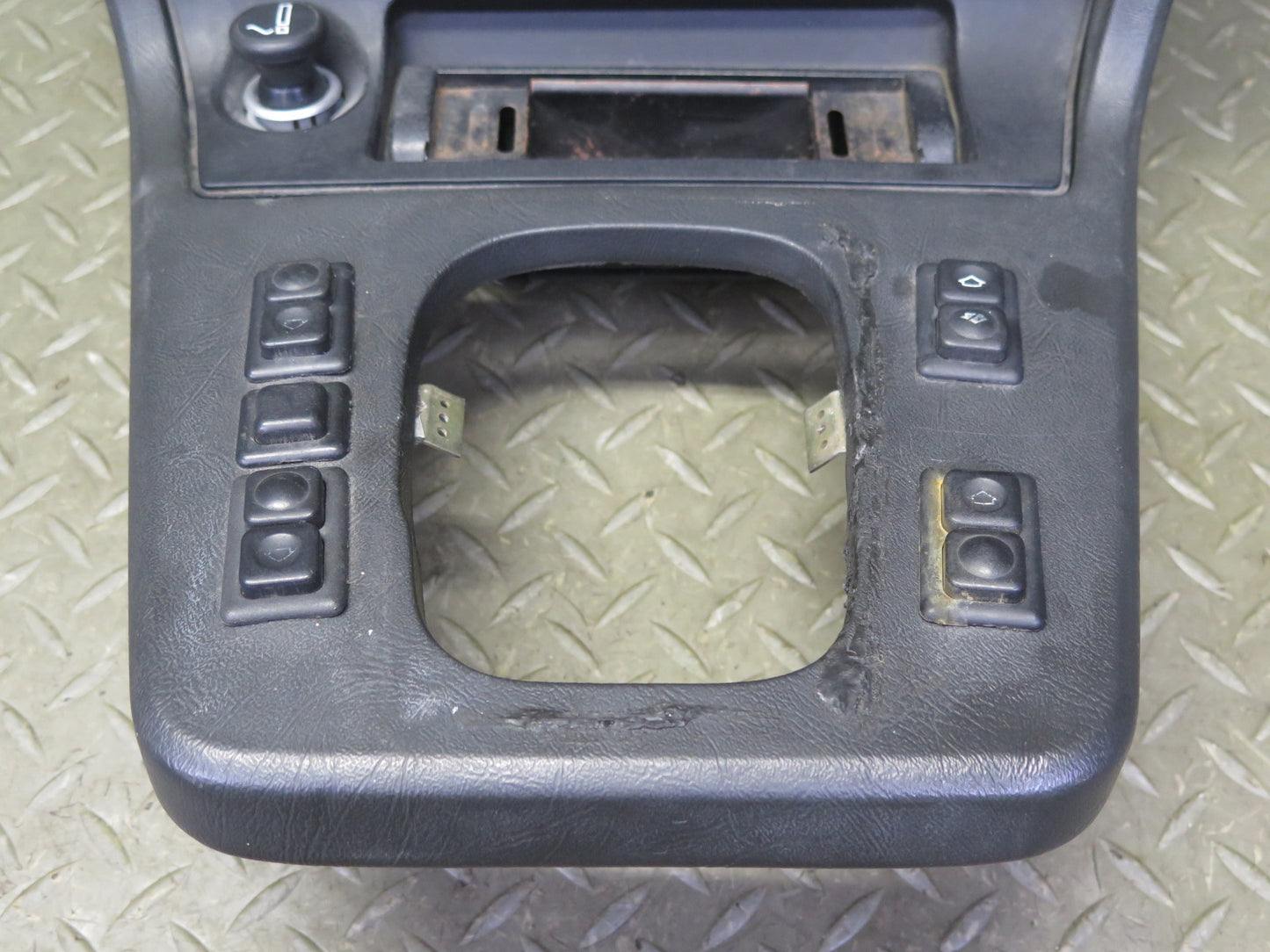 83-87 BMW E24 633CSI Dash Center Console Shifter Trim w Switch Black OEM
