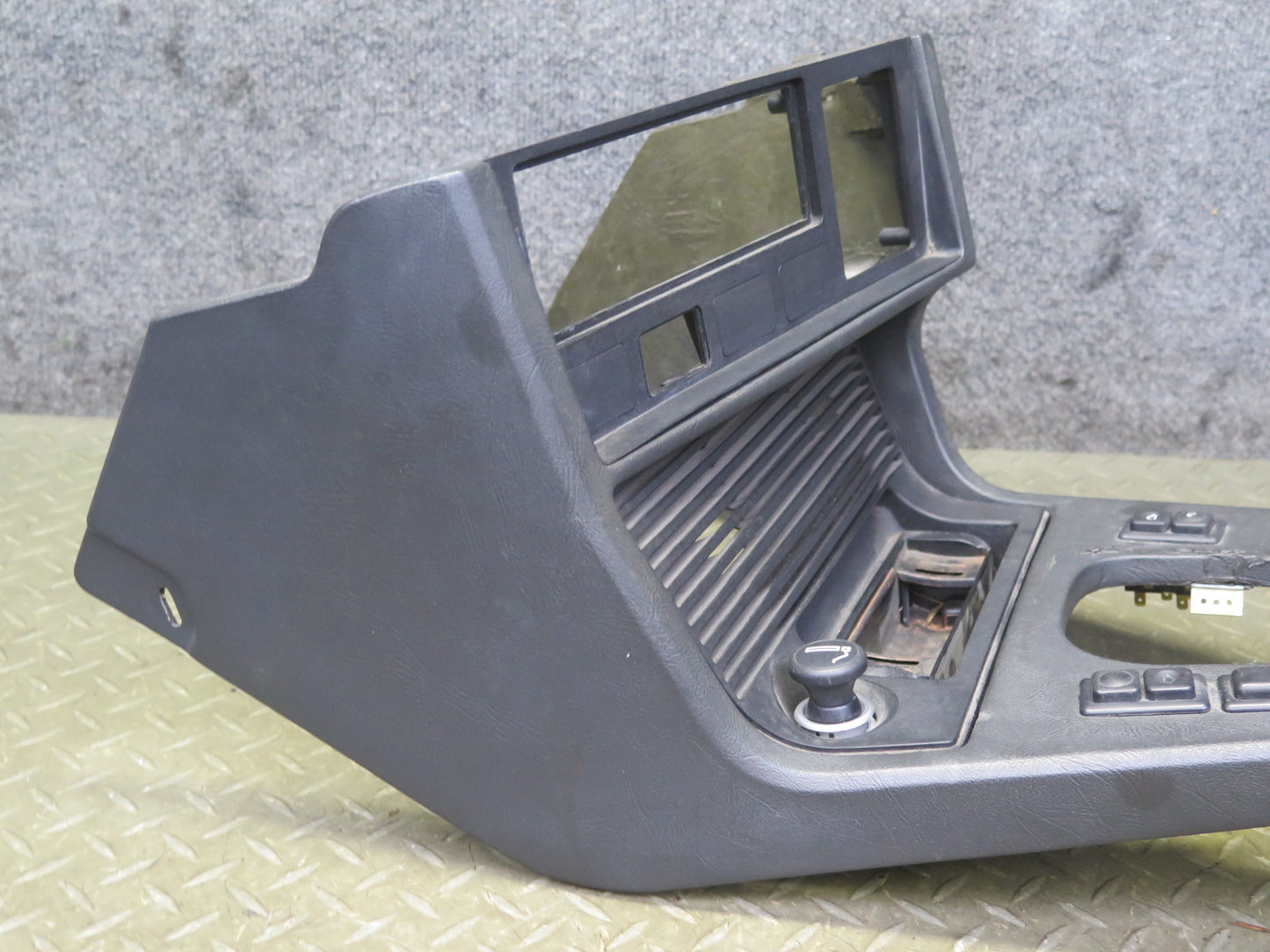 83-87 BMW E24 633CSI Dash Center Console Shifter Trim w Switch Black OEM