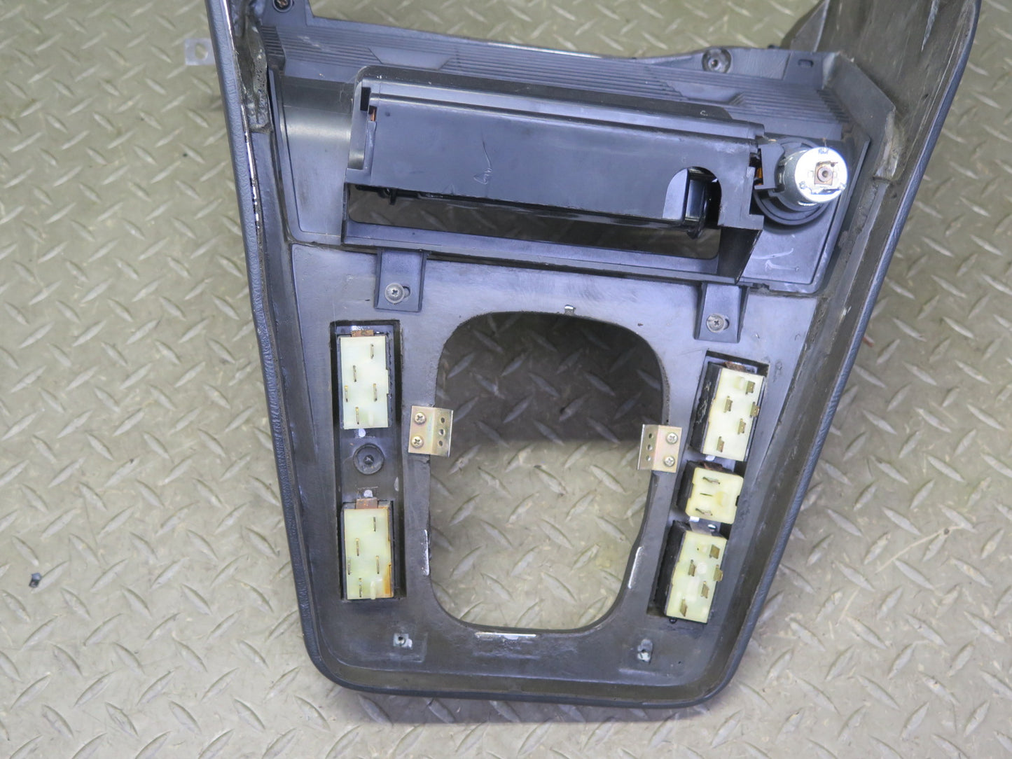 83-87 BMW E24 633CSI Dash Center Console Shifter Trim w Switch Black OEM