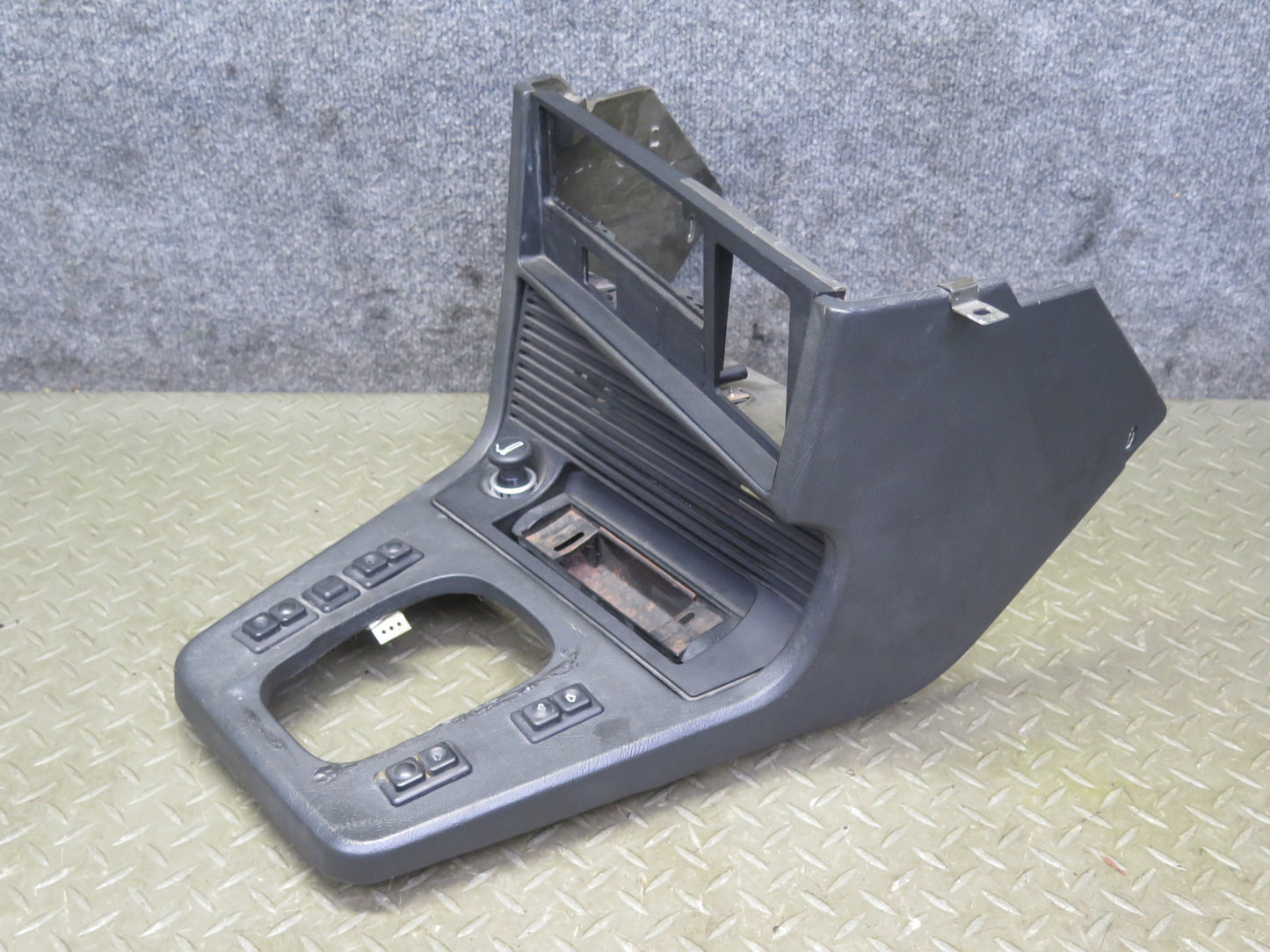 83-87 BMW E24 633CSI Dash Center Console Shifter Trim w Switch Black OEM