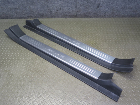 07-08 Mercedes R230 SL55 AMG Set of 2 Door Outer Scuff Sill Plate Trim Set OEM