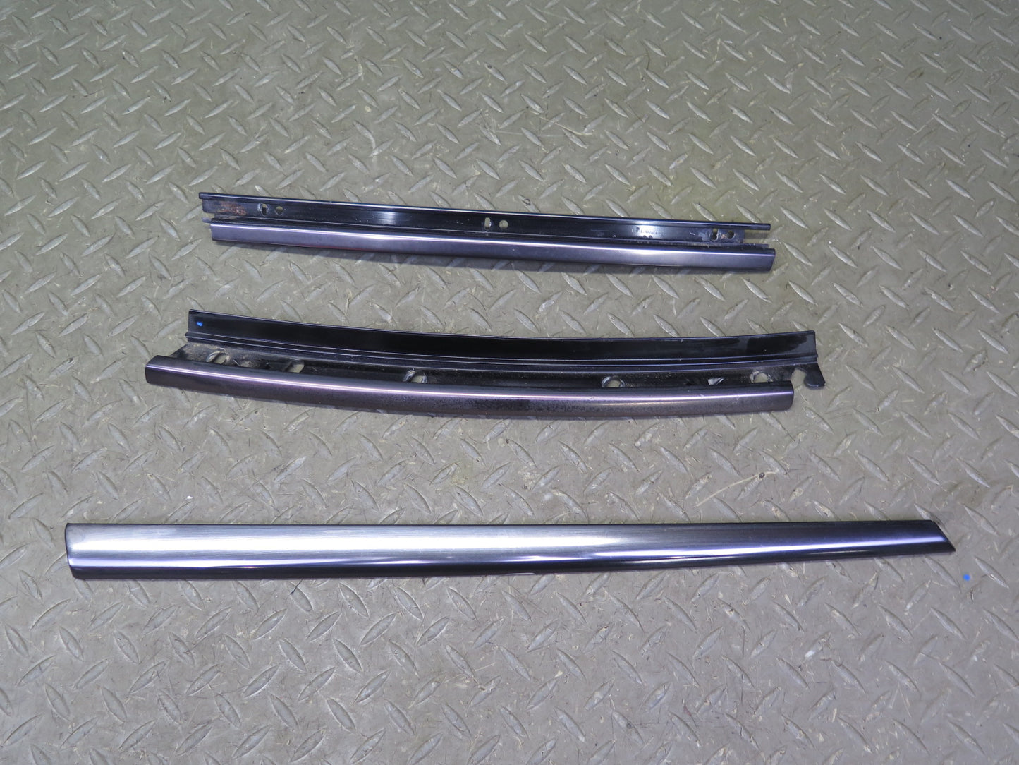 94-02 Mercedes R129 Left Door Window Roof Hard TOP Chrome Trim Molding Set OEM