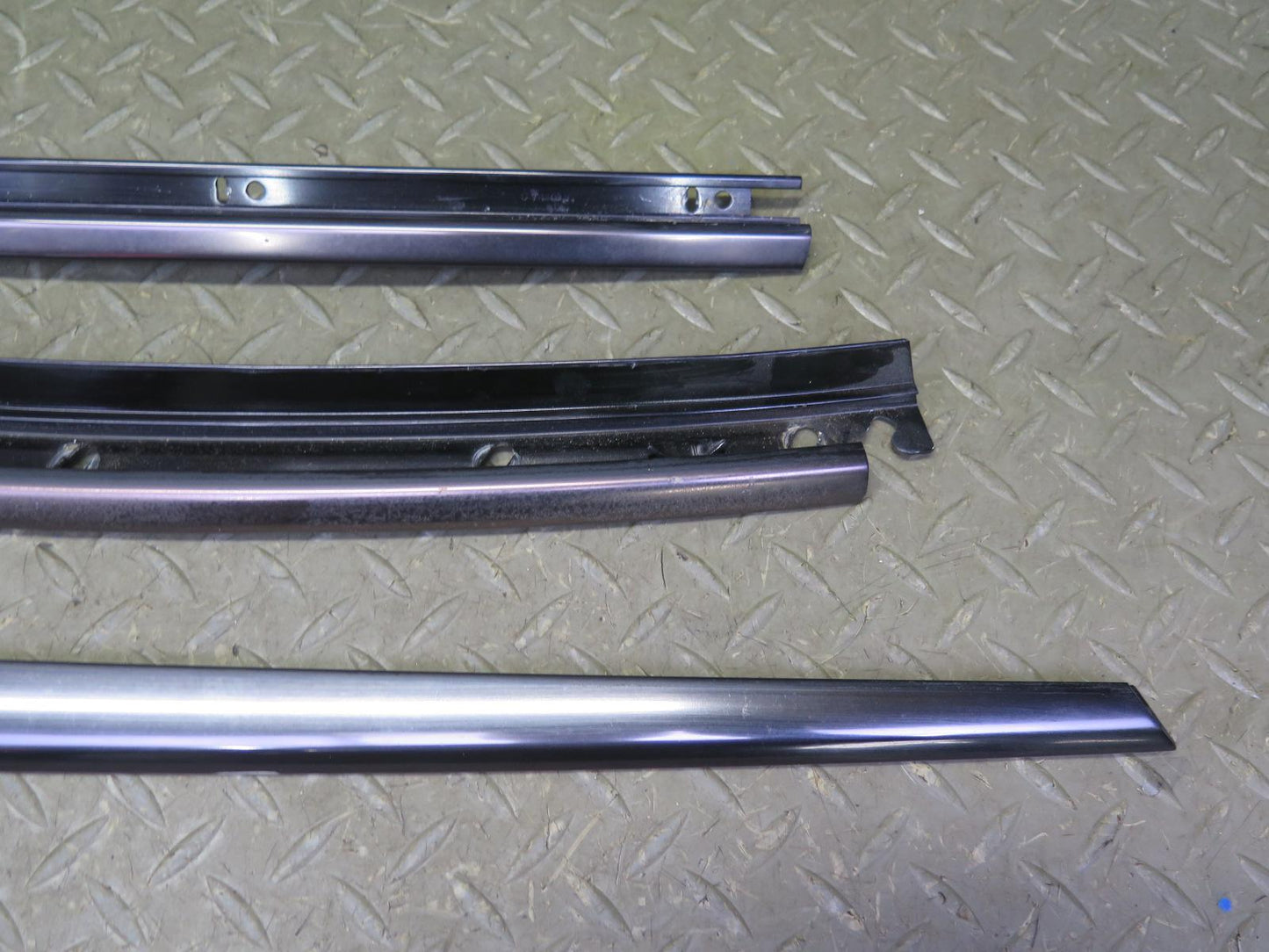 94-02 Mercedes R129 Left Door Window Roof Hard TOP Chrome Trim Molding Set OEM