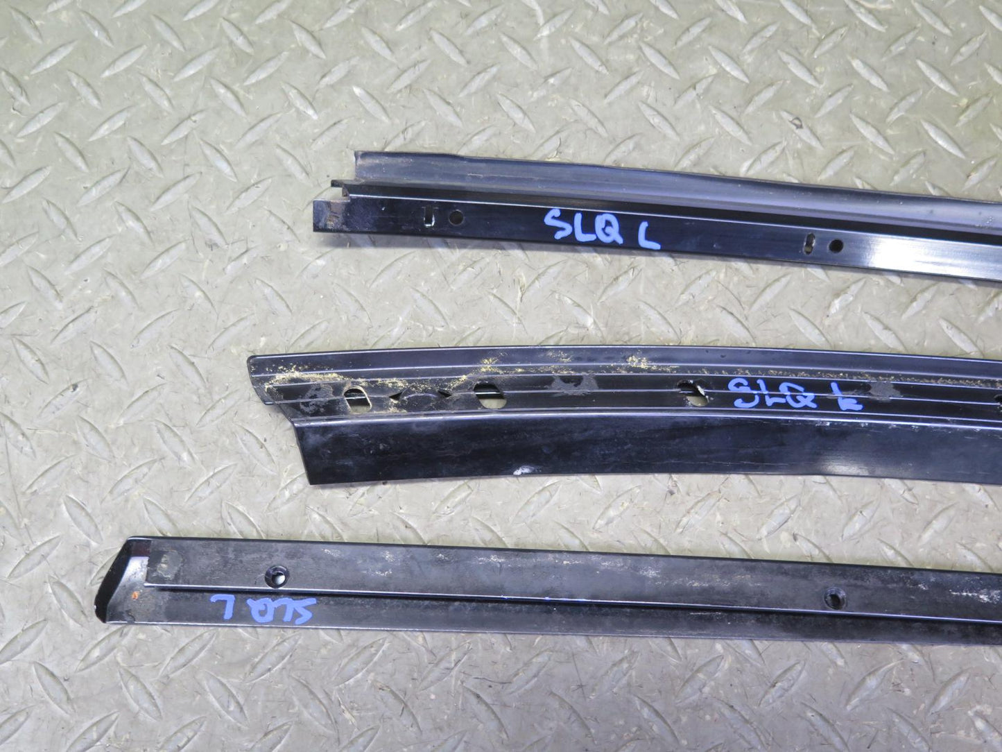 94-02 Mercedes R129 Left Door Window Roof Hard TOP Chrome Trim Molding Set OEM