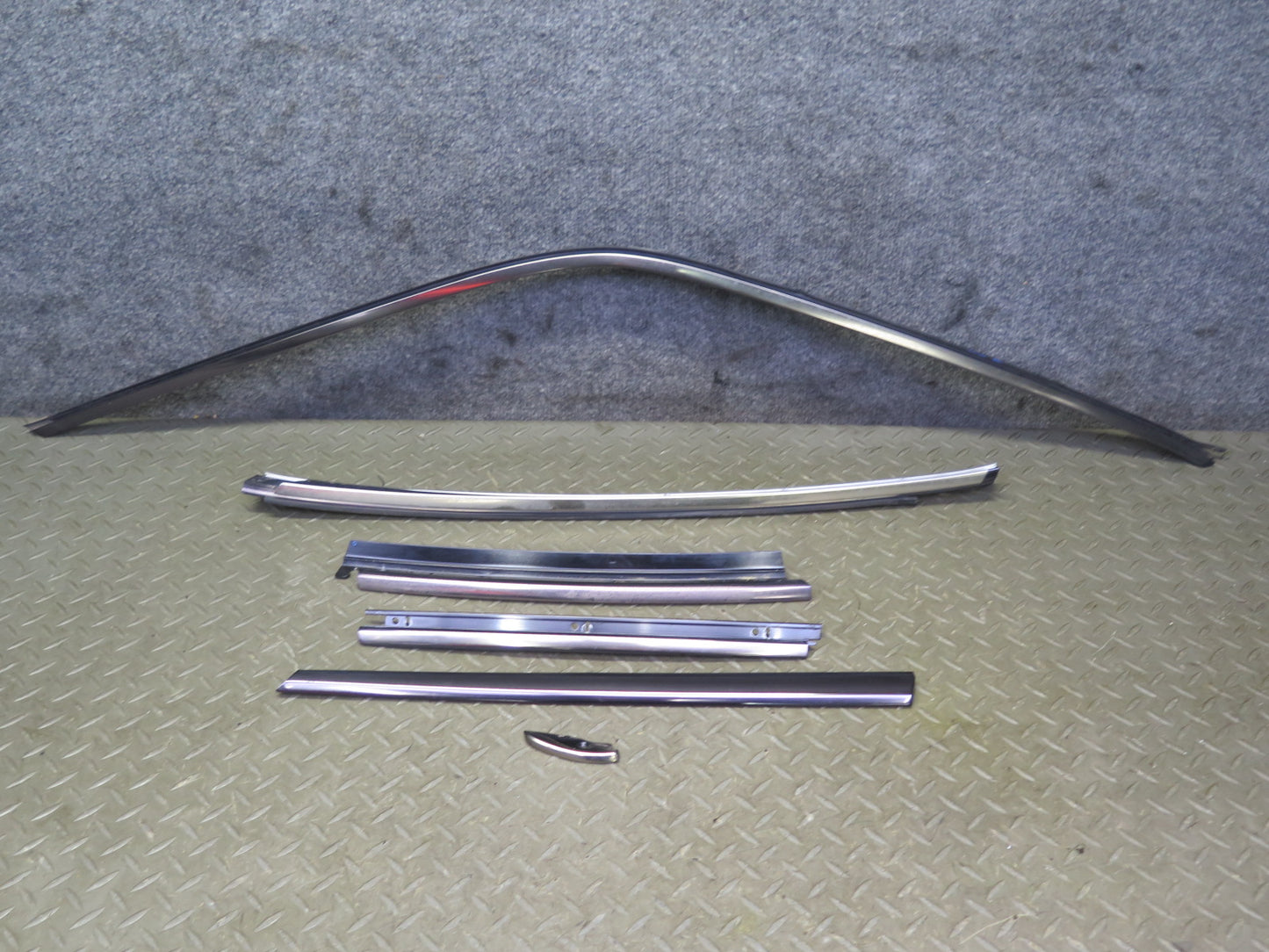 94-02 Mercedes R129 Right Door Window Roof Hard TOP Chrome Trim Molding Set OEM
