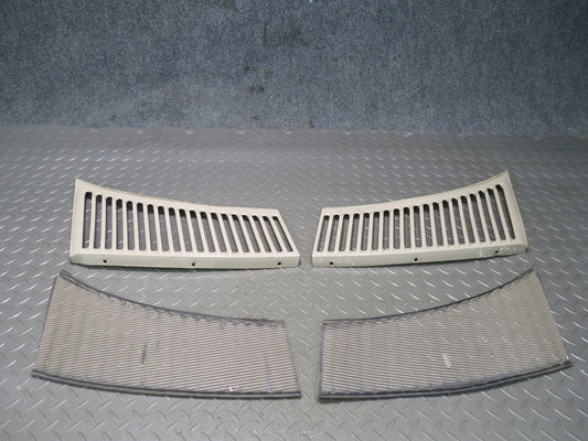 73-89 Mercedes R107 Front Left & Right Hood Cowl Vent Trim Grille Set Beige OEM