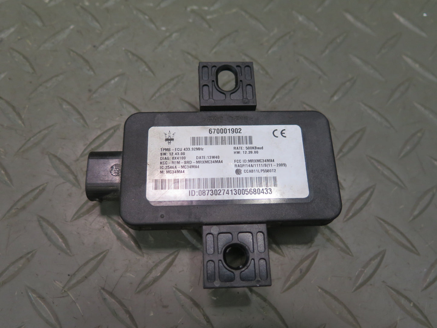 2014-2017 Maserati Ghibli M157 Tire Pressure Monitoring TPMS Control Module